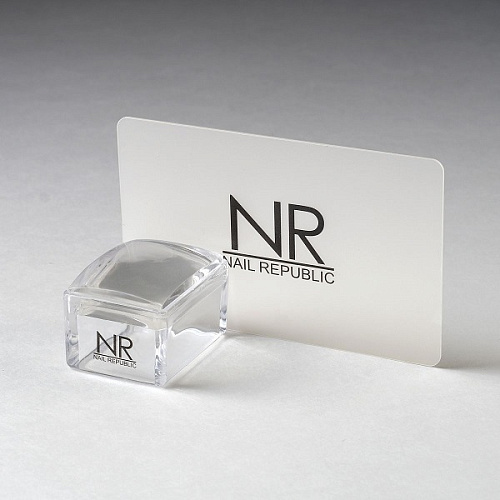 Nail Republic Штамп для стемпинга силиконовый, прямоугольник малый с скрапером