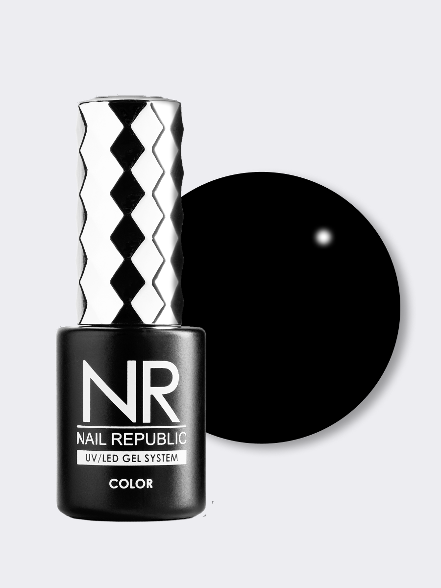Nail Republic-100/1 Classic\Vamp гель-лак. Черный (10 мл)